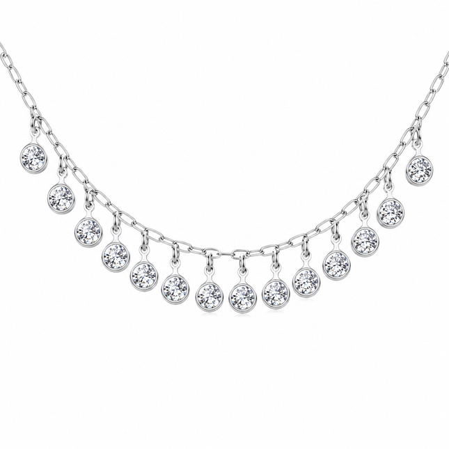 Choker em Prata 925 com Zircônias