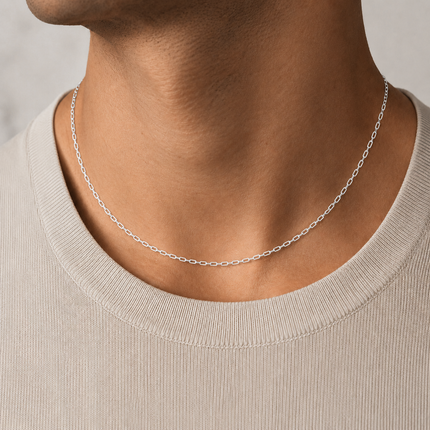 Corrente Masculina Modelo Cartier em Prata 925