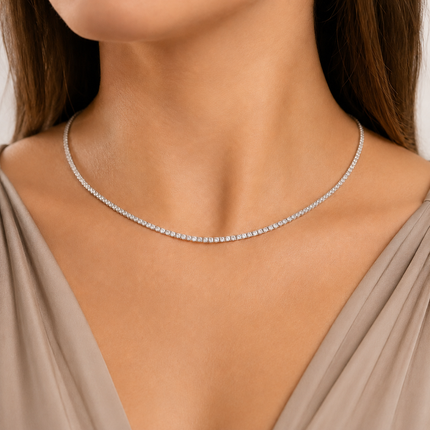 Colar Riviera em Prata 925 com Zircônias