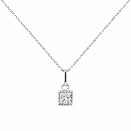 Conjunto Quadrado em Prata 925 com Zircônia