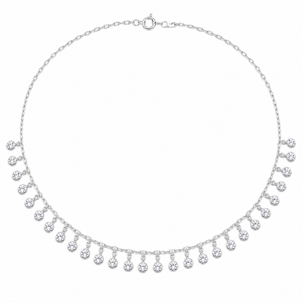 Choker em Prata 925 com Zircônias