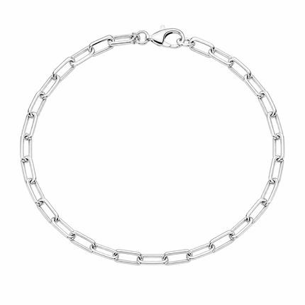 Pulseira Elo Retangular em Prata 925