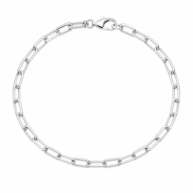 Pulseira Elo Retangular em Prata 925