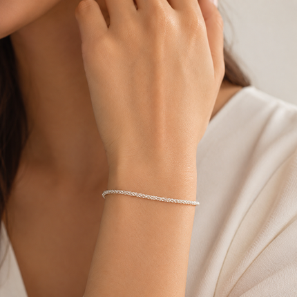 Pulseira Pipoca em Prata 925