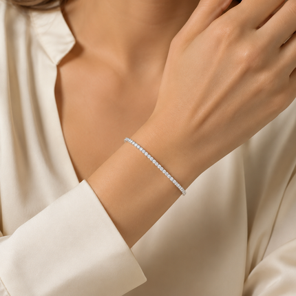 Pulseira Riviera em Prata 925 com Zircônias